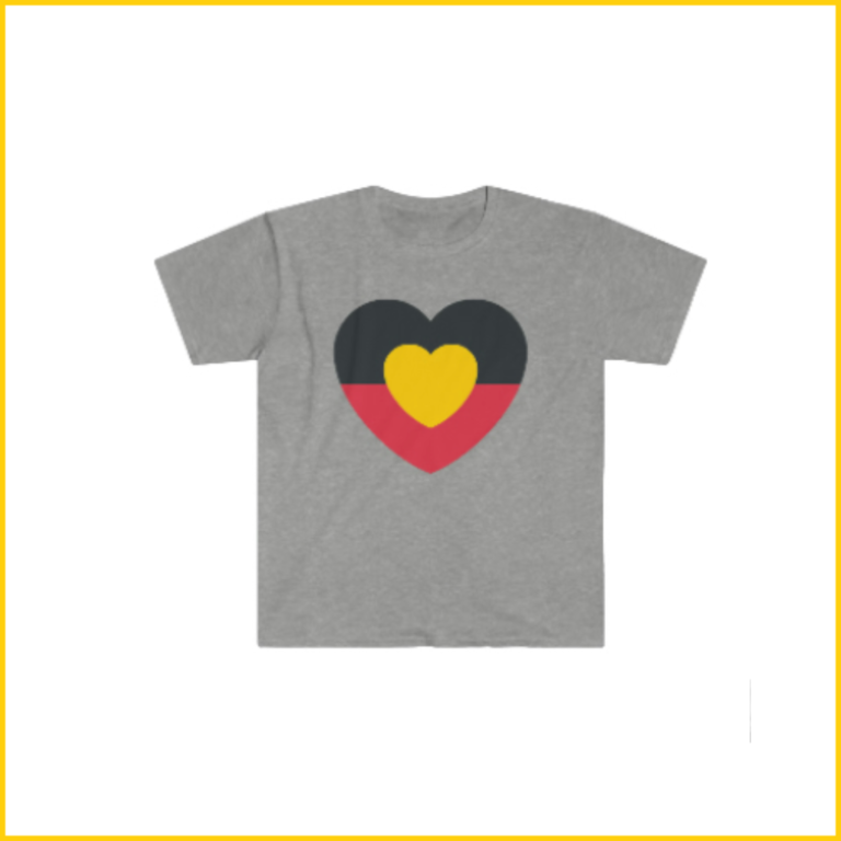 Our Aboriginal Love Heart Flag designed for SNU Group